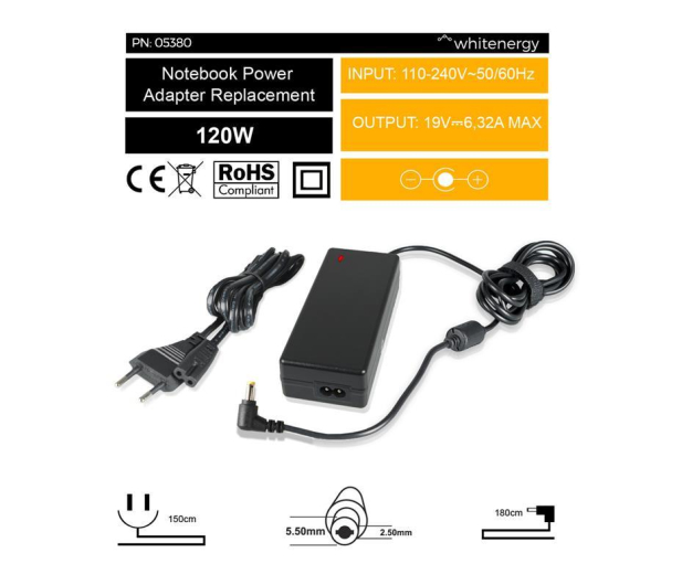 WHITENERGY 19V 6.32A 05380 - 35863 - zdjęcie 2